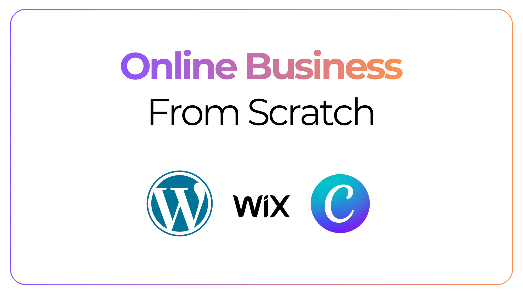 Online Business From Scratch